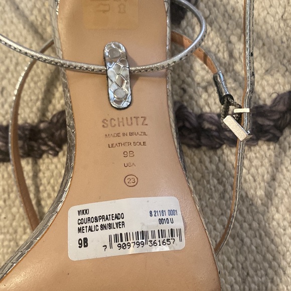 Shutz Silver Strappy Heels - Picture 5 of 8